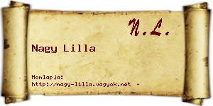 Nagy Lilla névjegykártya
